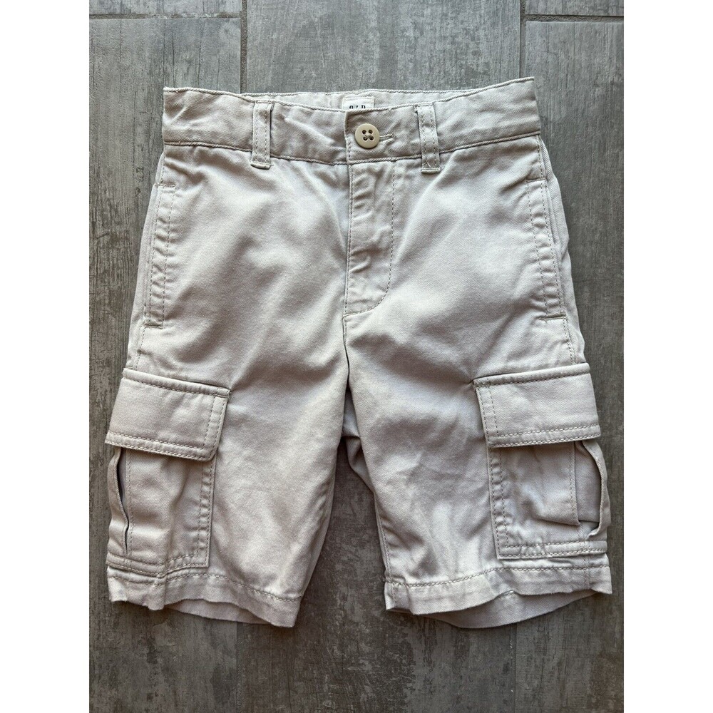 Gap Kids Toddler Boy Cargo Shorts Khaki Tan Cotton Everyday Casual Dressy 5 Slim